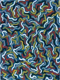 Squiggly Brushstrokes by Sol LeWitt, 1996, gouache on paper, sold Jun 2018