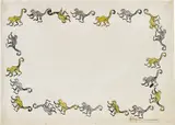 Andy Warhol, Turquoise and Yellow Monkey, 1953, watercolour on paper