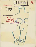 Jean-Michel Basquiat, Venus, 1982, Xerox and oil stick on canvas