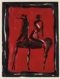 Marino Marini, Cavallo e Cavaliere, 1955, ink and tempera on paper