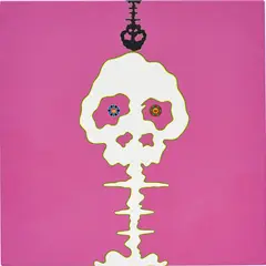 Dokuro pink by Takashi Murakami, 2001, acrylic on canvas mounted on panel, sold Jun 2018