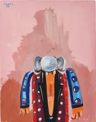 George Condo, Multicoloured Man, 1998, oil on masonite