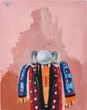 George Condo, Multicoloured Man, 1998, oil on masonite