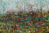 Ali Banisadr, It Happened and It Never Did, 2011, oil on linen, diptych