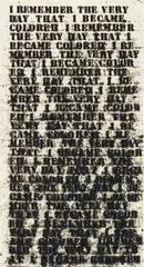 Untitled (I remember the very day) by Glenn Ligon, 1991, oilstick on paper, sold Jun 2018
