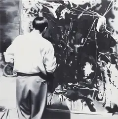 Marcin Maciejowski, Tadeusz Kantor przy Powstającym Obrazie Informel, 2007, oil on canvas