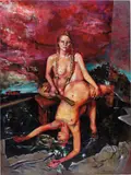 Martin Eder, There is no moment to sit, 2004, oil on canvas