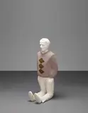 Erwin Wurm, Deleuze kneeling down, 2006, acrylic resin and wool