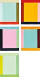 Imi Knoebel, Anima Mundi 23-5, 2012, acrylic on synthentic paper, in 5 parts