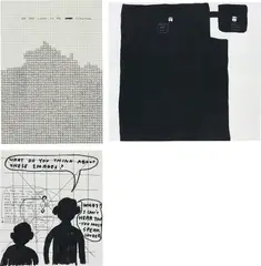 David Shrigley, Three works: (i-iii) Untitled, 2000, (i) gouache and pencil on paper (ii) ink on paper (iii) ink and marker on paper
