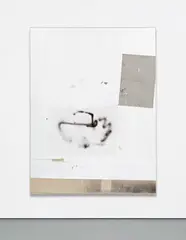 F (Capture the dream) by David Ostrowski, 2013, oil, lacquer, paper, cardboard and cotton on canvas, in artist's frame, sold Jun 2018