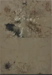 Oscar Murillo, Untitled (There's Nothing Left Series), 2011, oil and dirt on canvas and wood