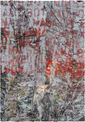 Untitled by Angel Otero, 2012, oil paint and oil paint skins on canvas, sold Jun 2018