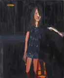 Chantal Joffe, Woman in Front of a Fire