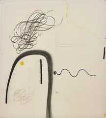 Untitled by Christian Rosa, 2013, spray paint, tape, pencil, oil stick and oil on canvas, sold Jun 2018