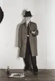 Untitled # 390 (The Detective) by Cindy Sherman, 1976, black and white photograph, sold Jun 2018