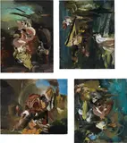 Katy Moran, Tall and Proud, 2006, acrylic on canvas, in 4 parts