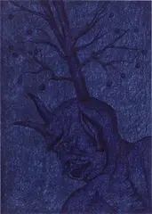Jan Fabre, Het Denken van het Verbodene (La Pensee de l`interdit// Thinking the Forbidden), 1986, Bic pen on paper