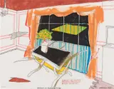 Anne-Mie Van Kerckhoven, Cependant, les problemes posees..., 2005, ink, coloured pencil, marker pen, watercolour, pastel on manufactured paper