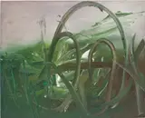 Busch (Scrub) by Gerhard Richter, 1985, oil on canvas, sold Oct 2018