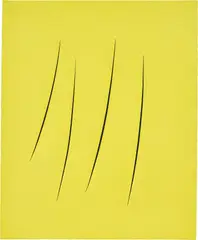 Lucio Fontana, Concetto spaziale, Attese, 1963, waterpaint on canvas