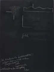 Joseph Beuys, Unbetitelt (Feld), 1972, chalk on board