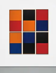 Untitled by Günther Förg, 1989, acrylic on wood, in 6 parts, in artist's frames, sold Oct 2018