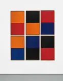 Untitled by Günther Förg, 1989, acrylic on wood, in 6 parts, in artist's frames, sold Oct 2018