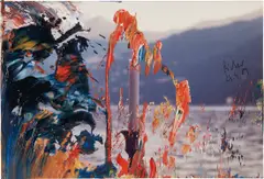 Ohne Titel (24.4.89) by Gerhard Richter, 1989, oil on photograph, sold Oct 2018