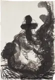 Georg Baselitz, Ohne Titel (Kreuz) (Untitled (Cross)), 1960, ink, wax crayon and watercolour on paper