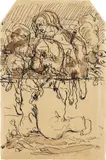 Georg Baselitz, Geteilter Held (Divided Hero), 1966, ink, graphite and wash on paper