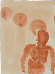 Untitled by Rosemarie Trockel, 1983, watercolour on paper, sold Oct 2018