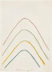 Ohne Titel by Blinky Palermo, 1971, coloured crayon and graphite on paper, sold Oct 2018