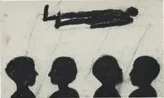 Antony Gormley, Untitled, 1988, charcoal on paper