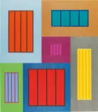 Peter Halley, Open Source, 2002, acrylic, metallic acrylic and Roll-A-Tex on canvas