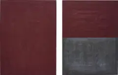 Untitled by Günther Förg, 1999, each acrylic on lead on wood, in 2 parts, sold Oct 2018