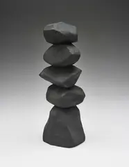 David Nash, Small Black Column, 2018, bronze