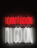 Alfredo Jaar, I Can't Go On, I'll Go On, 2016, neon on metal frame