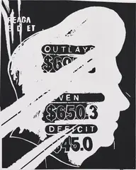 Reagan Budget by Andy Warhol, 1985-86, synthetic polymer and silkscreen ink on canvas, sold Oct 2018