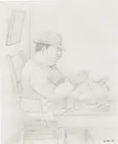 Fernando Botero, Man at Table
