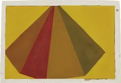 Asymmetrical Pyramid by Sol LeWitt, 1987, gouache on paper, sold Oct 2018