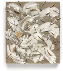 Untitled by Günther Uecker, 1981, nails, adhesive and emulsion paint on canvas laid on panel, offered Oct 2018