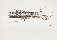 Emilio Isgrò, Credo e non credo, 2010, acrylic on canvas laid on board