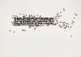 Emilio Isgrò, Credo e non credo, 2010, acrylic on canvas laid on board