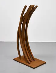 86.5° ARC x 8 by Bernar Venet, 2010, rolled steel, sold Oct 2018