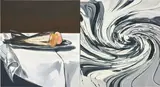 David Salle, Still Life with Vortex, 2006, oil on canvas, diptych