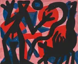 A. R. Penck, Zerstörte Form Rot