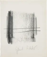 Ohne Titel by Gerhard Richter, 1990, pencil on paper, sold Oct 2018