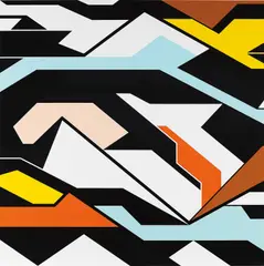Vertical Power Station by Sarah Morris, 2016, household gloss on canvas, sold Oct 2018