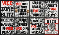 Vice by Gilbert&George, 2011, gelatin silver prints with hand colouring, in artists' frames, in 8 parts, sold Oct 2018
